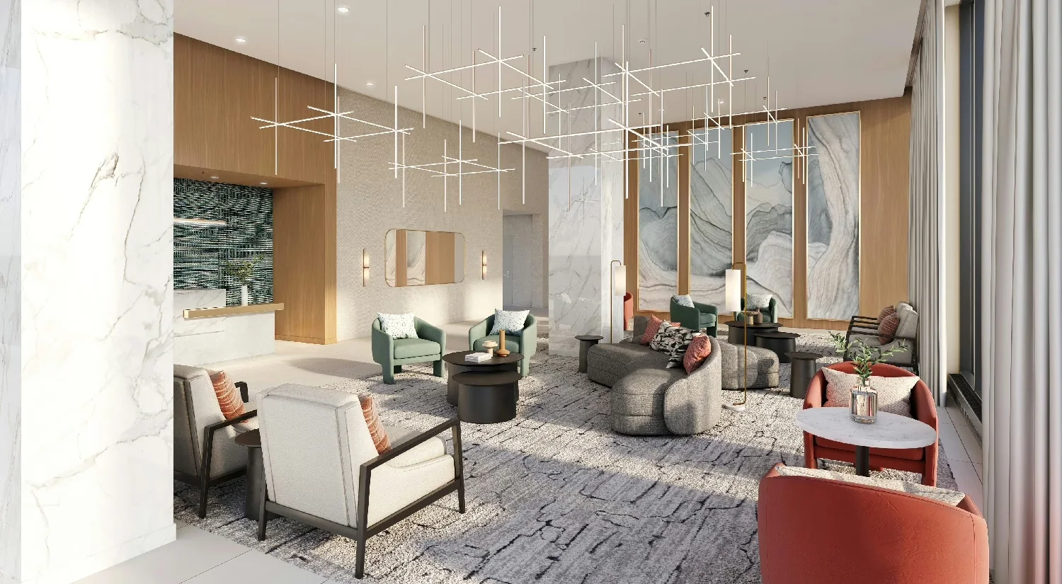Contemporary interior lounge